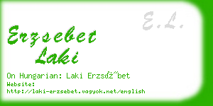 erzsebet laki business card